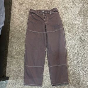 ASOS COLLUSION x014 baggy utility paneled jeans in brown